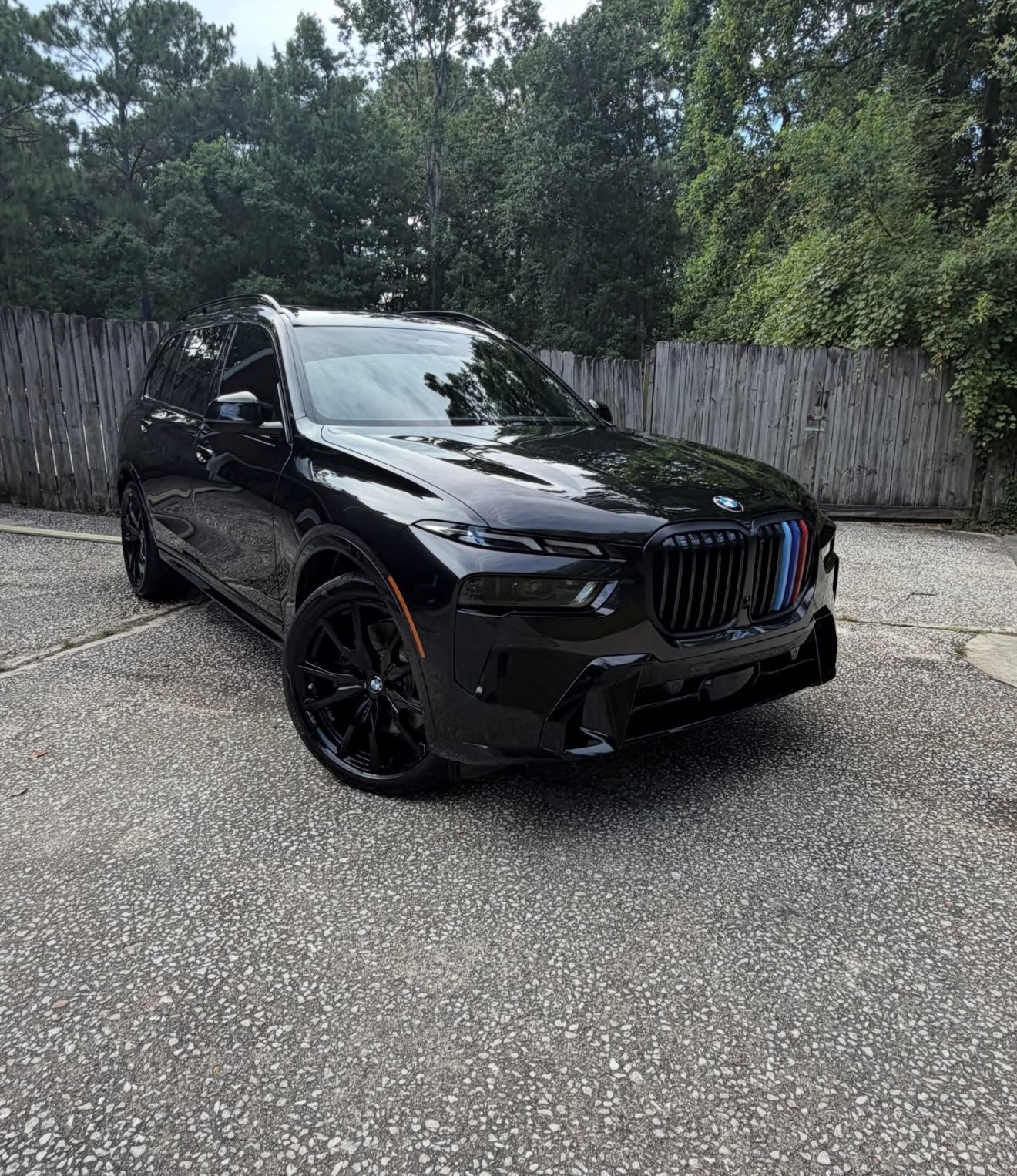 Black BMW SUV detail